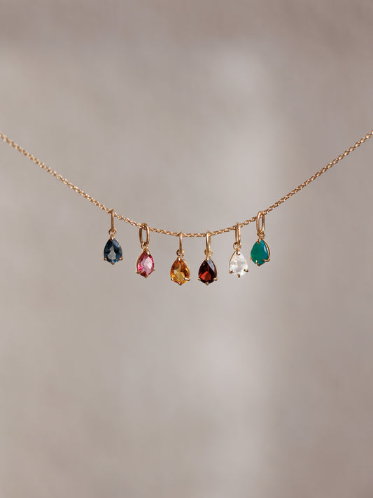 Pandantiv din aur Birthstone September - Safir