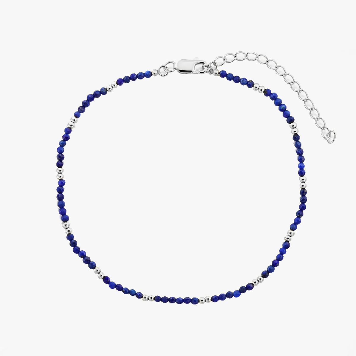 Strieborný náramok na členok SummerScape – Lapis - Indira