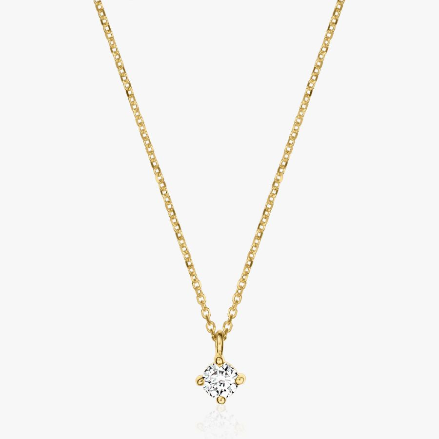 Zlatý náhrdelník Timeless - diamant 0.1 CT - Indira