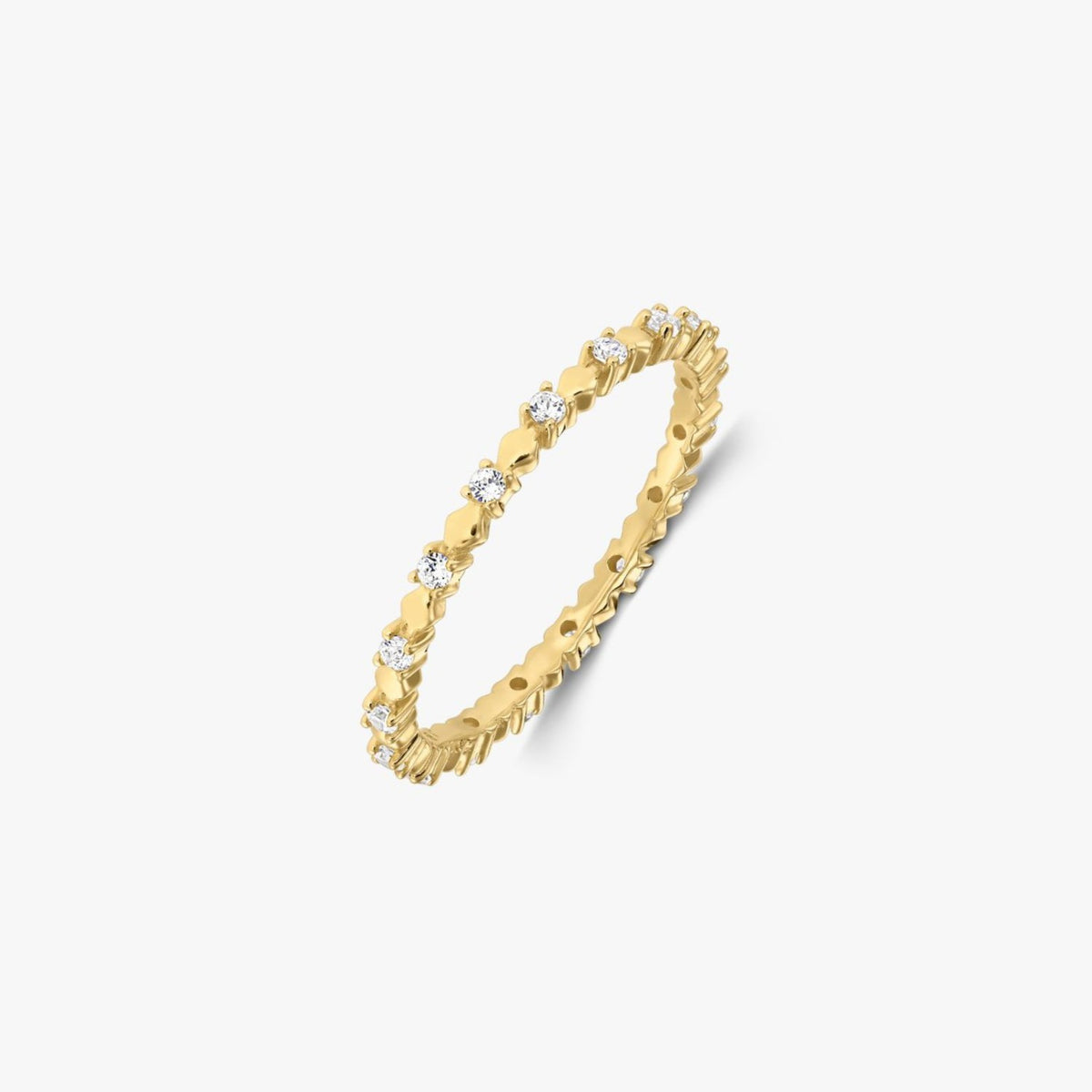 Inel Aur Galben 14k Eterna - Zirconiu