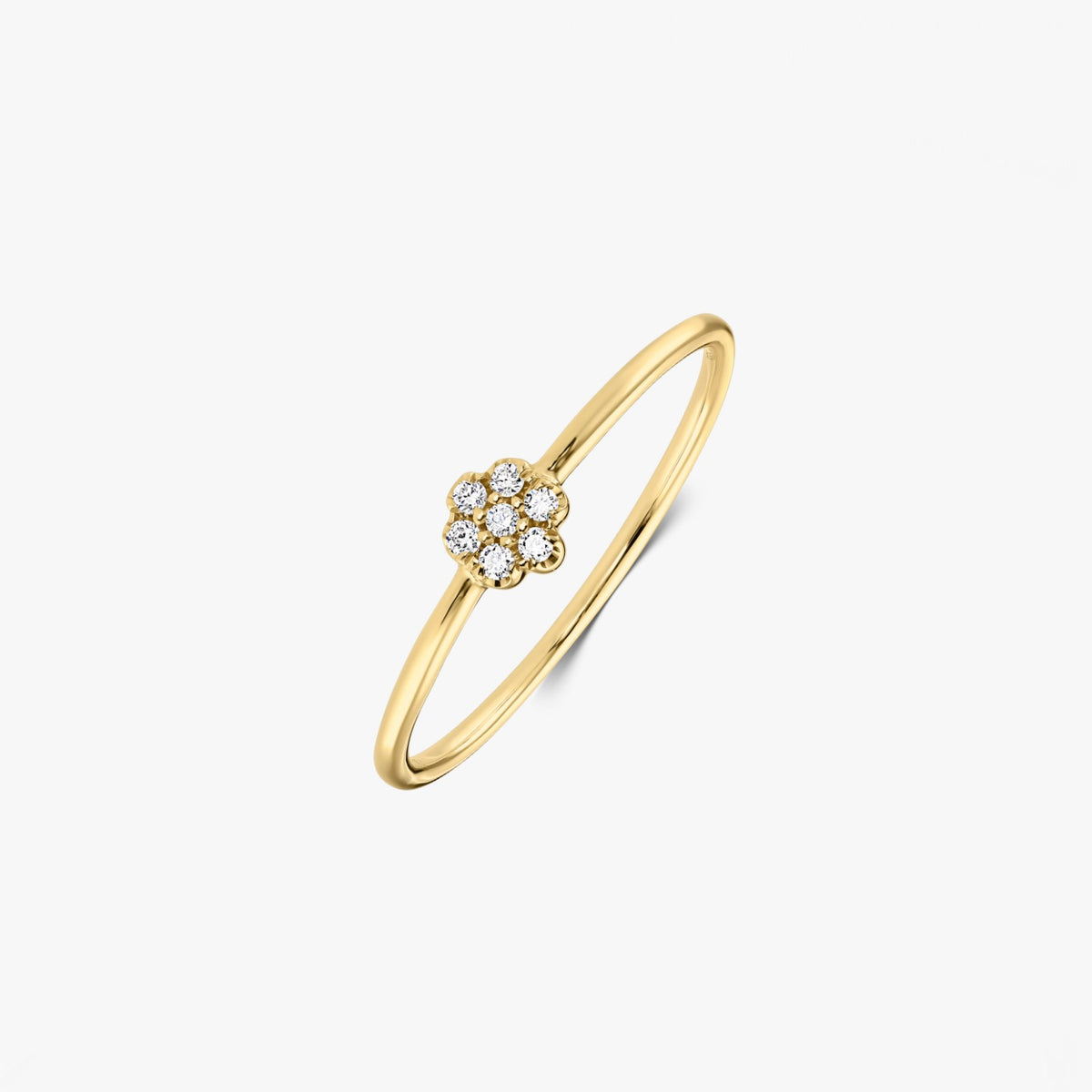 Inel din aur galben Daisy – Diamante - Indira