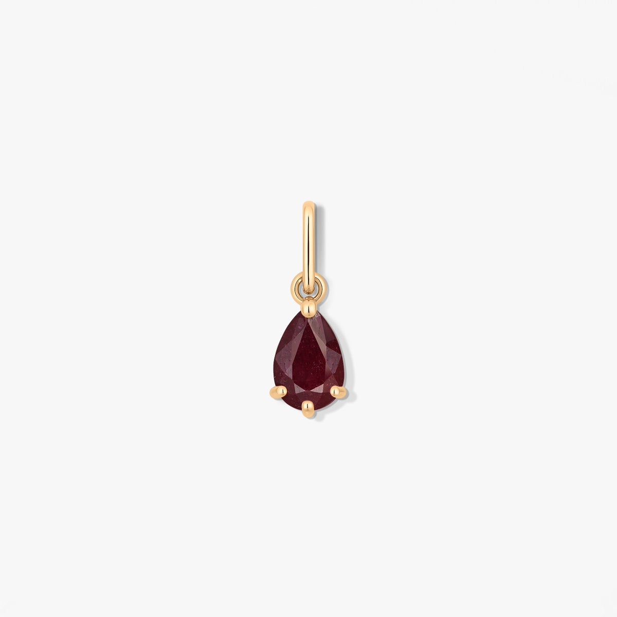 Pandantiv din aur Birthstone July - Rubin