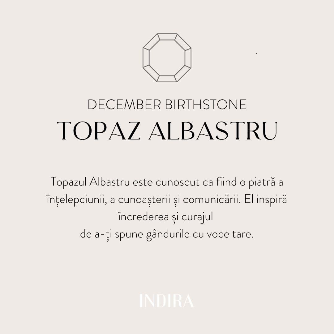 Prívesok zo striebra Birthstone apríl – modrý topás – Indira