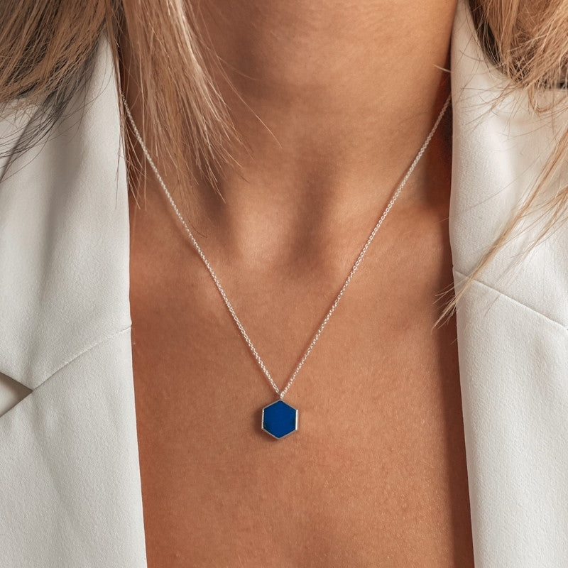 Strieborný náhrdelník Charlotte - Lapis Lazuli - Indira