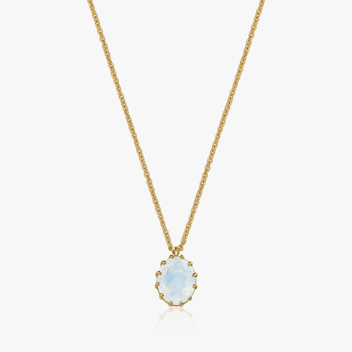 Colier din argint Golden Serene - Piatra Lunii - Indira