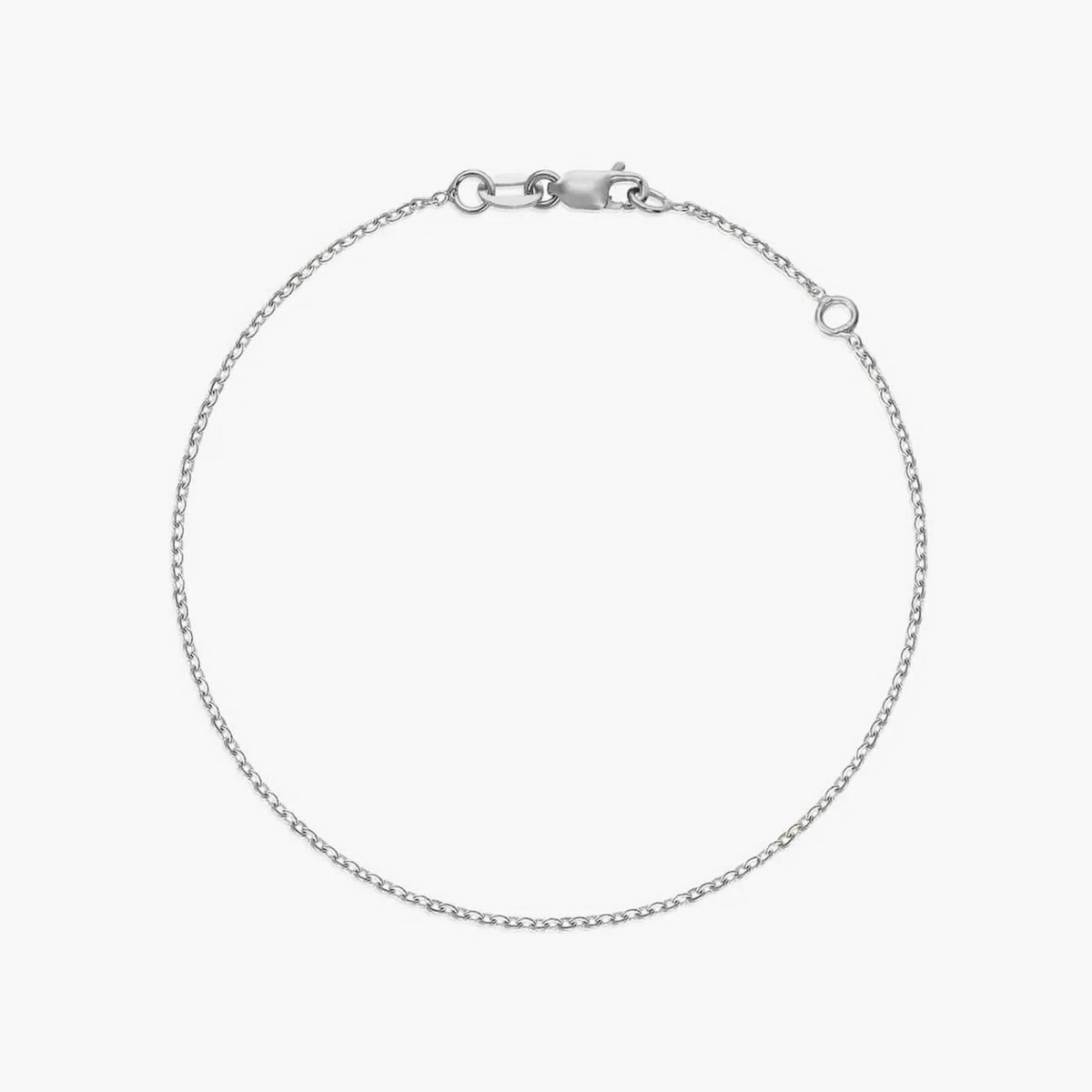 Brățara din aur alb Simple Chain - Indira