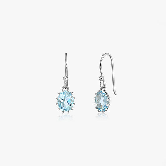 Cercei din Argint Serene - Topaz Albastru