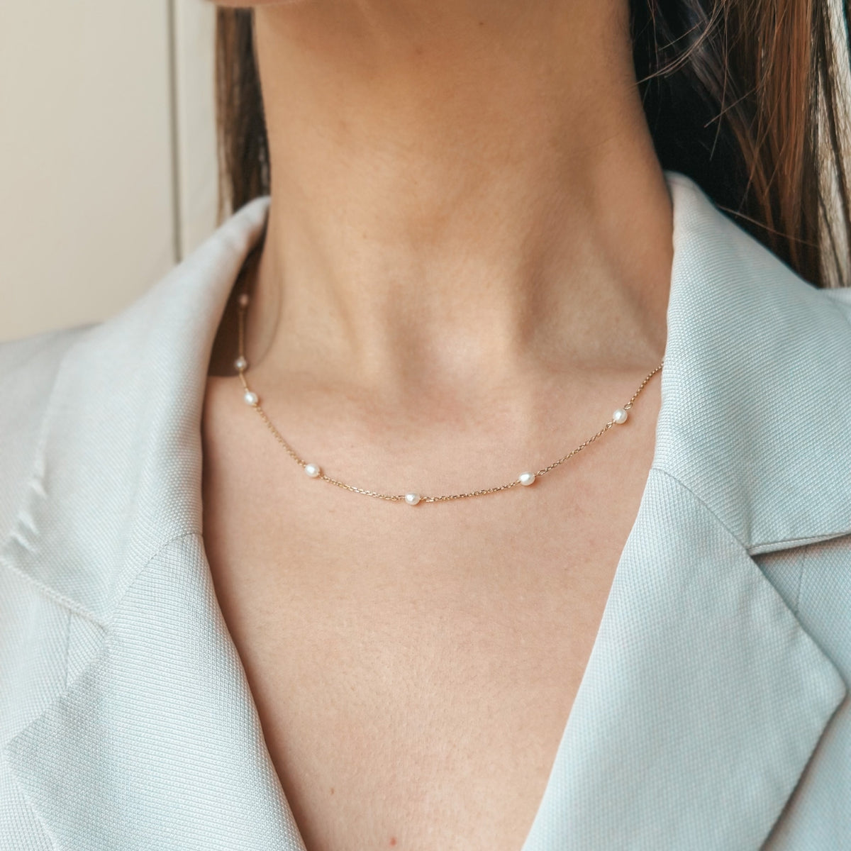 Colier din aur Pearl Elegance - Perle de Cultură