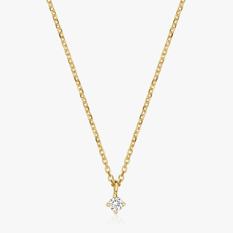 Colier din aur Timeless - Diamant 0.03 CT - Indira