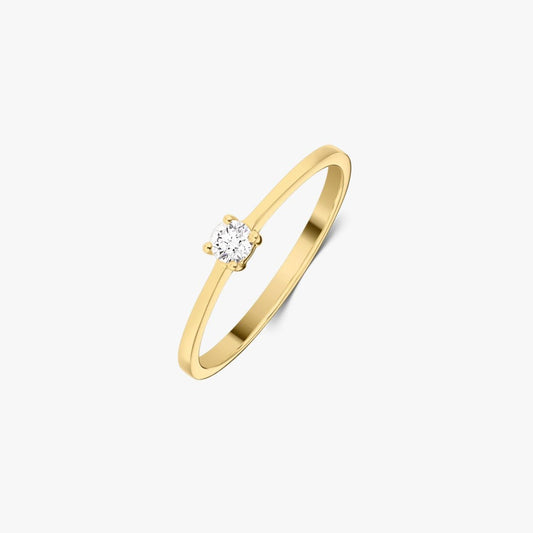 Inel din aur Timeless - Diamant 0.1 CT - Indira