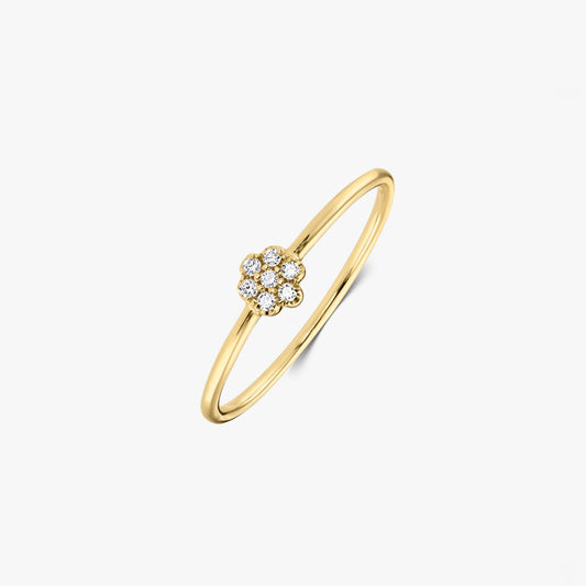 Inel din aur galben Daisy – Diamante - Indira