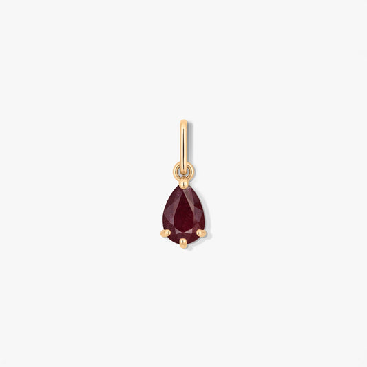 Pandantiv din aur Birthstone July - Rubin