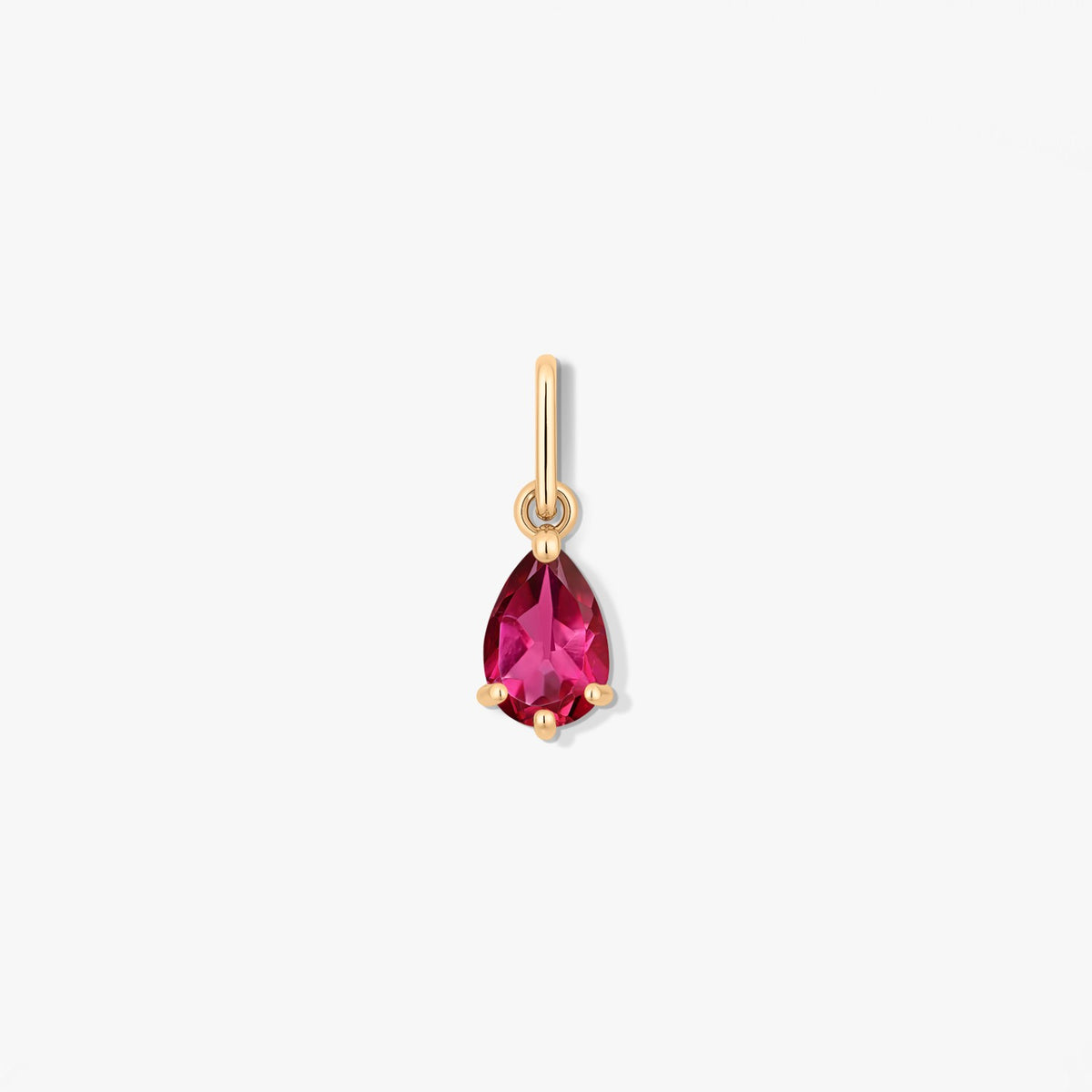 Pandantiv din aur Birthstone October - Topaz Roz