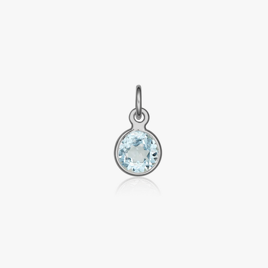 Prívesok zo striebra Birthstone apríl – modrý topás – Indira
