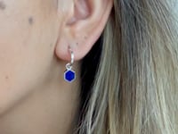 Cercei din argint Charlotte - Lapis Lazuli