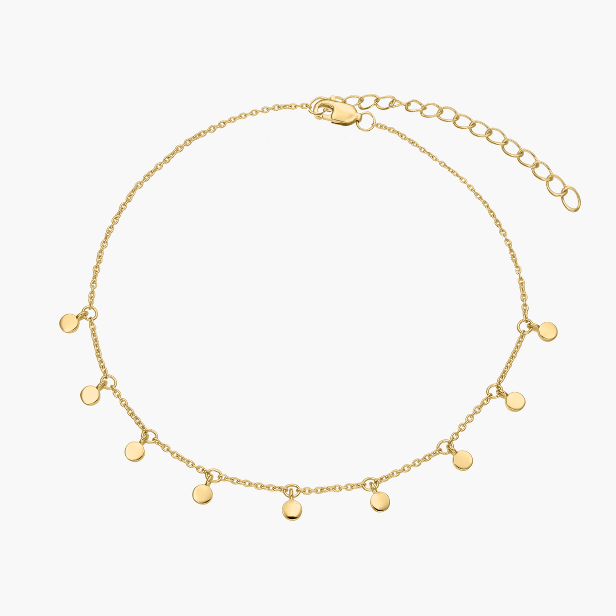Bratara de picior din argint Golden Allegra - Indira