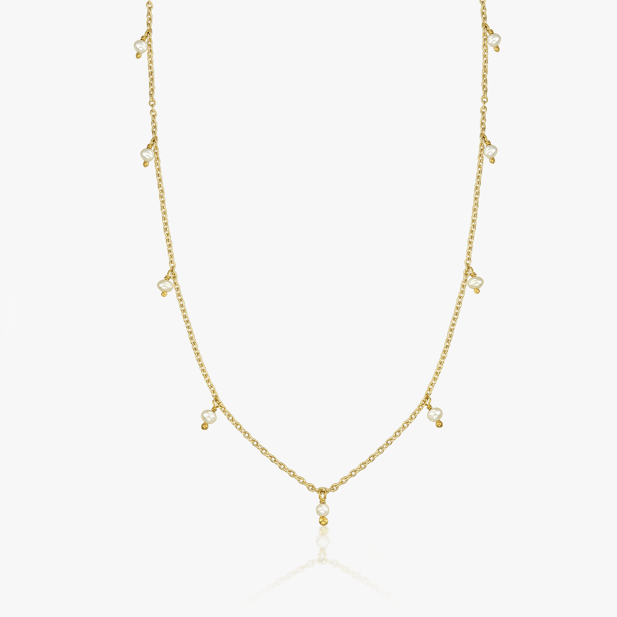 Colier din argint Golden Margot - Perle Naturale - Indira