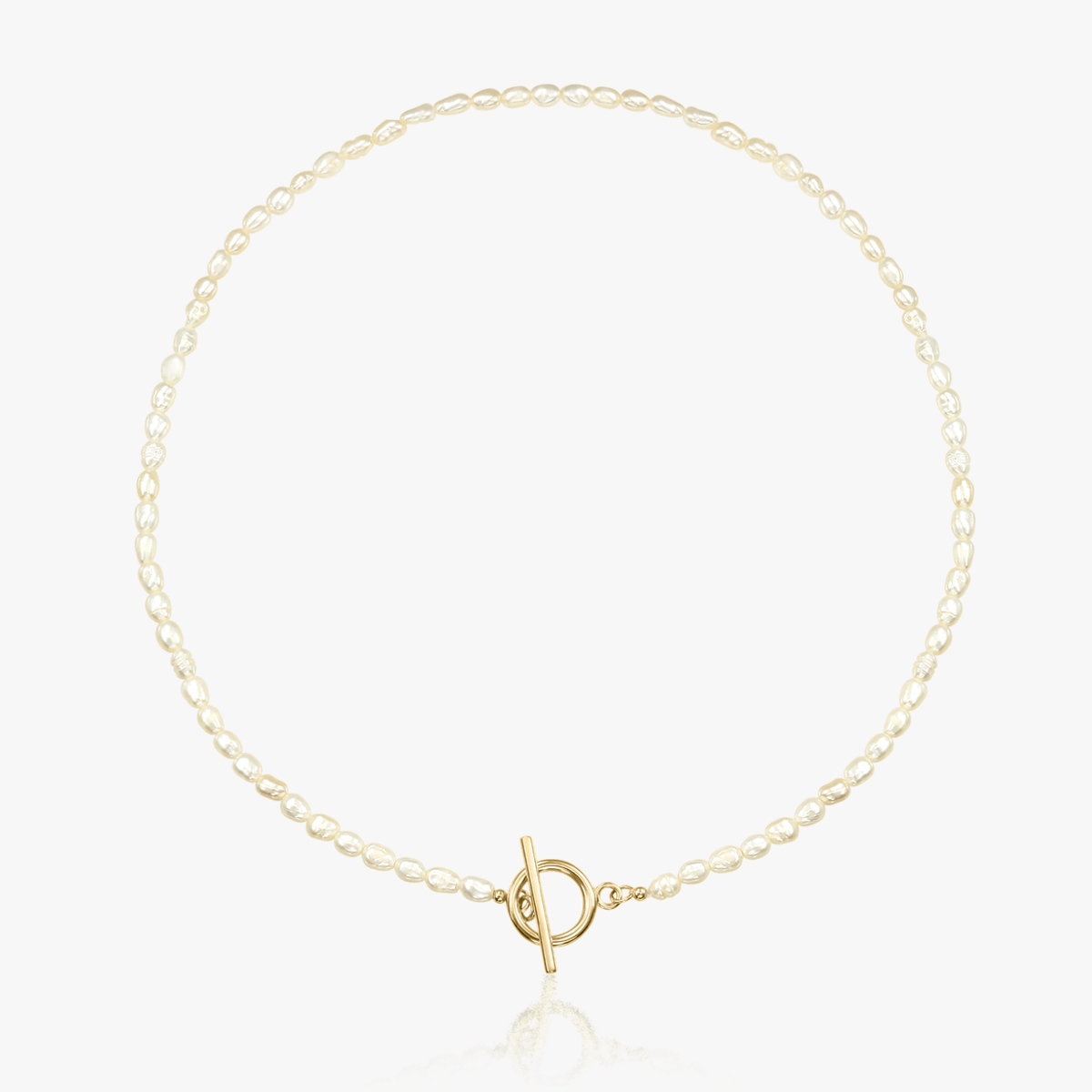 Colier din aur Locked - Perle Naturale - Indira