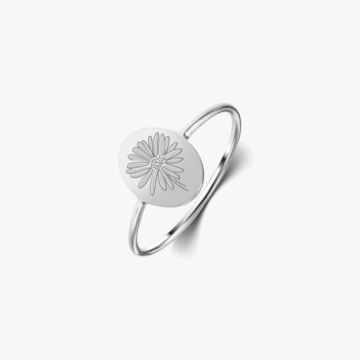 Strieborný prsteň Birth Flower - April Daisy - Indira